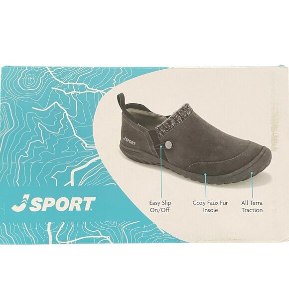 JSport Black Alice Slip-On Women's Faux Fur Never Use Shoes w/ Box Size 10 - Picture 2 of 10